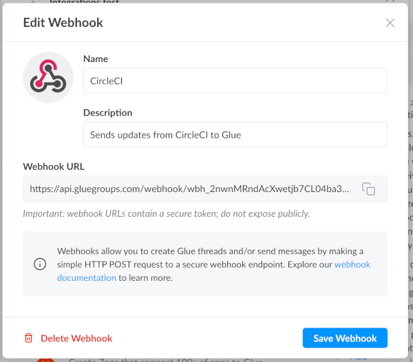 Glue Webhook